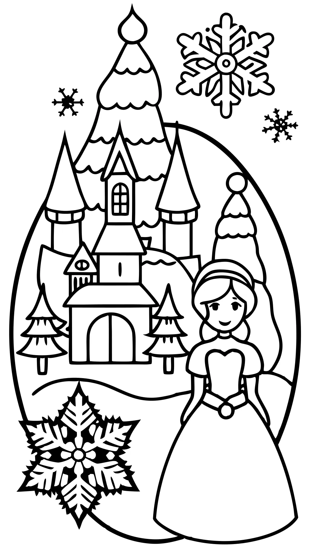 coloriages de Noël gelés